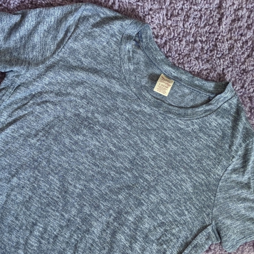 Blue Gray Heathered Top